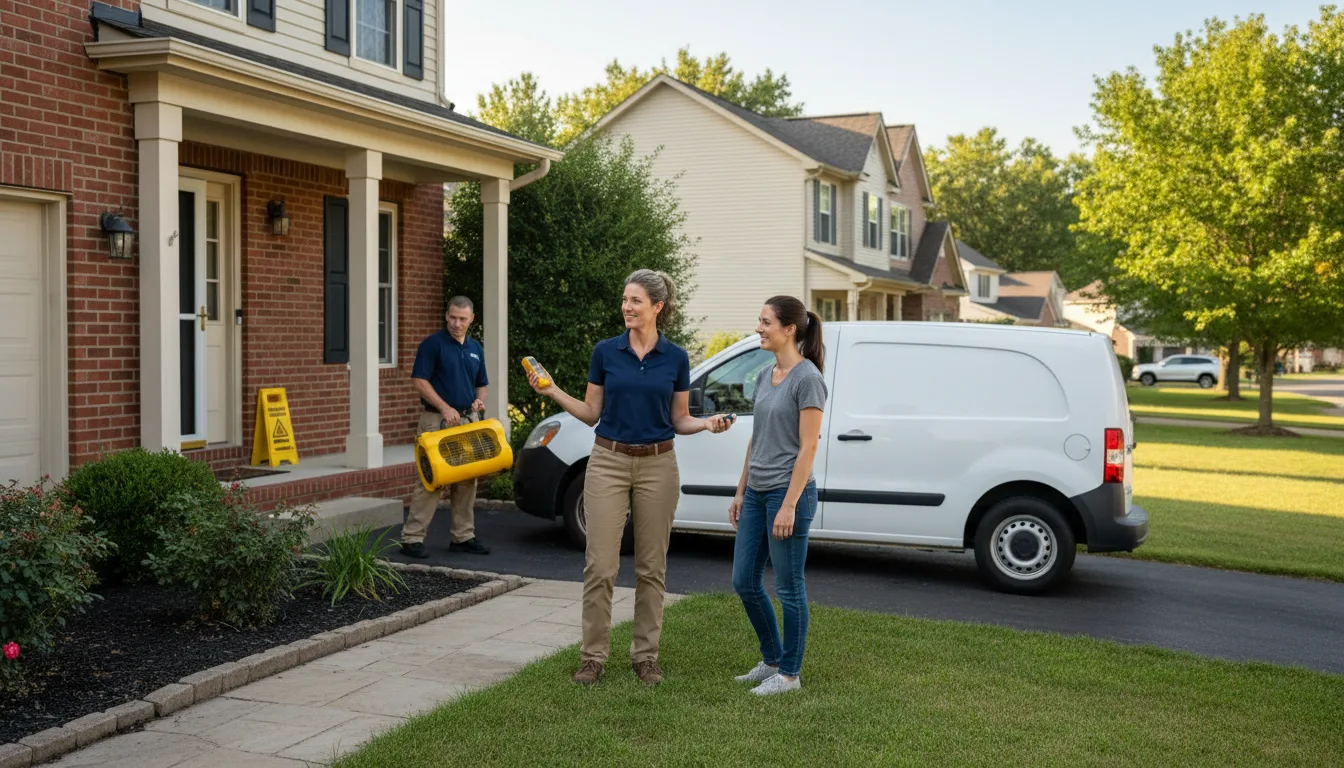 Residential water damage restoration in Hamel, IL